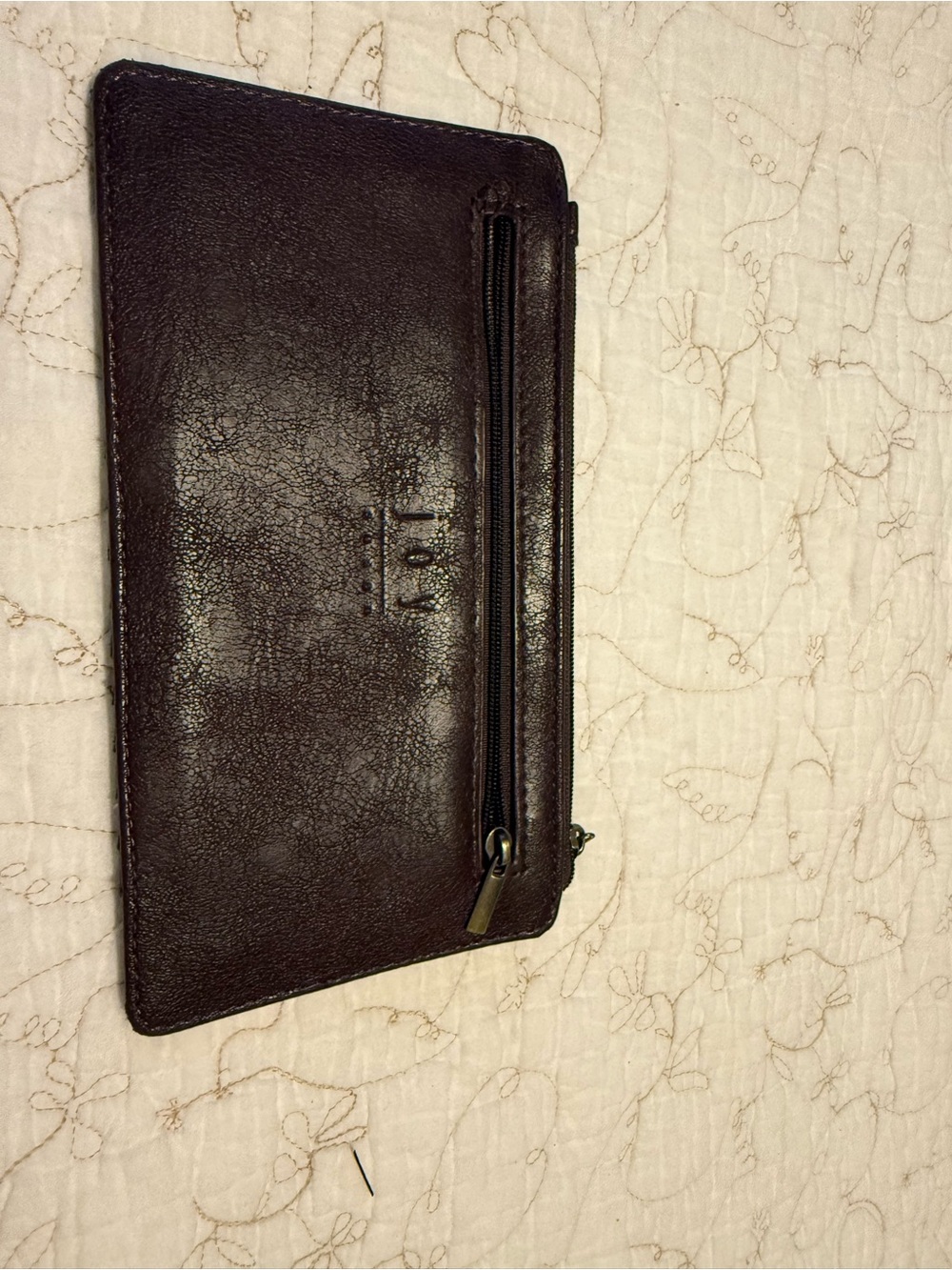 Joy Susan Dark Plum Vegan Leather Mini Wallet